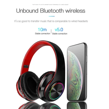  NOVE Bežične Slušalice Xiaomi Bluetooth 5,0 s Led pozadinskim Osvjetljenjem, Slušalice sa Mikrofonom, Sklopive Slušalice Hi-Fi, Modni Slušalice