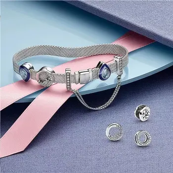  Novi dizajn, ovjes od 925 sterling srebra, crown, leptir, tratinčica, fiksna spojnica, ovjes je za originalne narukvice Pandora nakit