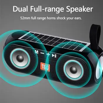  Novi Mini Zvučnik Na Solarni Pogon Bežične Bluetooth 5 0 Subwoofer Vanjski Vodootporni Zvučnik Stereo Surround Podrška FM-Radio
