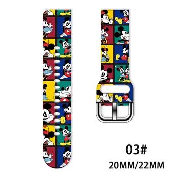  Novi Remen s Mickey Mouse Za Huawei watch 2Pro GT/GT2 Samsung galaxy watch/active2/gear sport/s3 Sz klasični Remen za sat 20 mm 22 mm