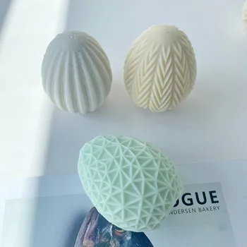  Oblik Uskršnji Jaja Mirisnu Svijeću Silikonska Forma 3D DIY Ovalni Oblik Jaja Sapun Ručne izrade chocolate chip Cookies Oblik Za Pečenje Kolača Alat