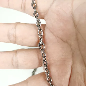  Ogrlica-lanac od Čistog titana TA1 s Kopčom od O-spoj Weld Jednog menadžera Širine 4,5 mm od Čistog titana s kopčom