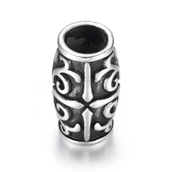 Perle od Nehrđajućeg Čelika sa Velikom Rupom 8 mm Polirane Berba, Metalne Perle, Pribor za Izradu Nakita DIY Narukvica