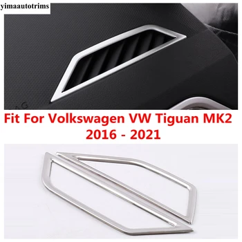  Ploča s instrumentima u Automobilu Air AC Utičnica Istrujna Okvir Navlaka Za Volkswagen VW Tiguan MK2 2016-2021 Pribor Za Unutrašnjost Od Nehrđajućeg Čelika