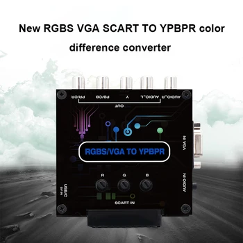  Pretvarač RGBS VGA SCART U YPBPR grafičku karticu RGBS VGA SCART U YPBPR Prekodiranje Pretvarač S Podesivim Svjetlini Boja