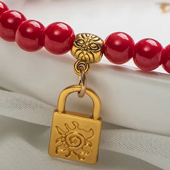 Prirodni kamen Perle Narukvica-Čuvar za Muškarce I Žene Par Boje:Zlatna, Srebrna Boja Dvorac Srce Privjesak Narukvice Homme Femme Poklon