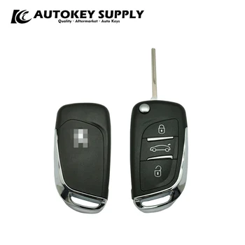  Promjene simbol prtljažnika ForPeugeot s 3 gumba s držačem baterija Kućište ključa (nož s канавкой) AKCPF136