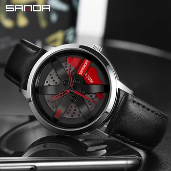  Racing & Furious SANDA Lider prodaje, Kvarc Muški Sat s Rotirajućim Točak, Sat magnetskom kopčom [360 °] Relogio Masculino Watch