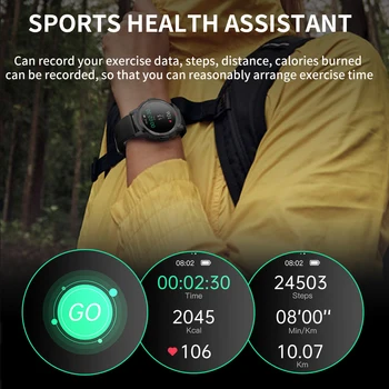  SENBONO 1,32 cm Novi Pametni Satovi Za Muškarce Bluetooth Poziv Korisničko Brojčanik Monitor Otkucaja Srca Sportske 2022 Novi Pametni Sat za Android i IOS