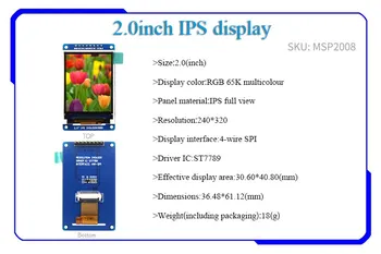 Serija 1pcs IPS 0.96/1.14/1.3/1.54/2.0 modul zaslona inča TFT LCD za ardunio