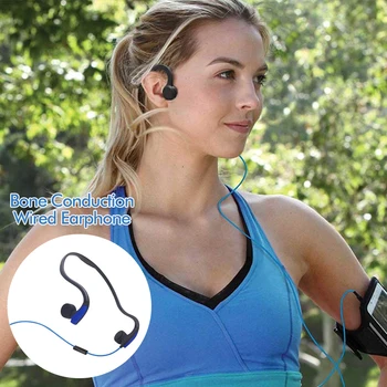  Slušalice s Koštane Vodljivosti Žični 3,5 mm Priključak s Mikrofonom Open Uho Sportske Slušalice za Trčanje Teretana za Mobilne Telefone i MP3 Player