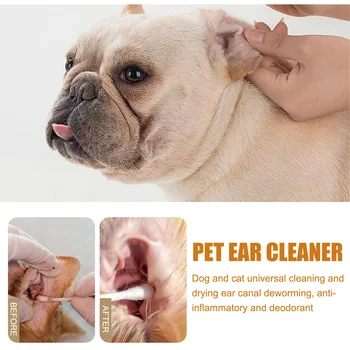  Sredstvo za čišćenje ušiju kod životinja Čisti ušni kanal se Uklanja insekte i grinje Osvježava i ublažava svrab Predmete higijene i higijene za pse