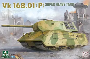  Takom 2158 1/35 VK.168.01 (P) Set plastičnih modela super-teški tenkovi