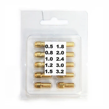  TASP 10шт prikladniji mesinga Rotacijski Alat Цанговый Mini Bušilica Uložak Skup 0.5/0.8/1.0/1.2/1.5/1.8/2.0/2.4/3.0/3.2 mm Pribor za električne alate