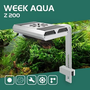  Tjedan Aqua Z200 Led Akvariju Svjetiljka s Podesivim Svjetline, Puni RGB s Daljinskim Upravljanjem, Akvariju Lampa za Akvarije s Vodenim Biljkama