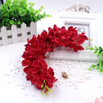  Topla (Dužina 35 cm) Svilene Umjetna Hortenzija Cvijet Za DIY Večernje Vjenčanje Dekoracije dnevnog boravka smješteni Dekor isporuka cvijeća
