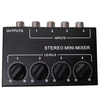  TOPLA RASPRODAJA Cx400 Mini Stereo Rca 4 Kanalni Pasivni Mikser Mali mikser ploče Mikser Stereo Dispenzer Za Koncerte I Studija