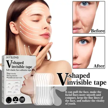  Traka za Zatezanje lica, Instant Nevidljive Tanke Naljepnice Za Lice, Crta Lica, Bore, Opuštenost Kože, V-Oblika Zakrpe za Zatezanje lica
