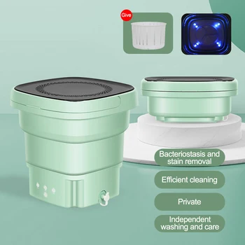  Ultrazvučno prijenosni mini-perilica rublja s lako sklopivim kantu - pogodno za kampiranje, putovanja, apartmani, hosteli