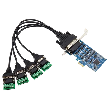  UOTEK PCI-E na RS-485 RS-422 Brzi serial kartica 4-port DB9 RS422 R485 PCI Express PCIE Pretvarač Zaštita od prenapona UT-7924