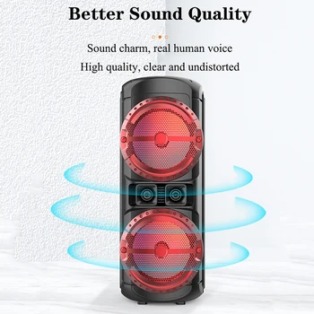  Vanjski Veliki Bluetooth Zvučnik 125 W Odašiljač Bežični Mikrofon K Song Soundbox TWS Басовая Stupac HiFi Subwoofer Fenjer Audio