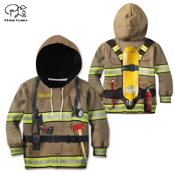  Vatrogasac Prilagodite svoje ime Veste s 3D ispis dječji Pulover Majica jakna majice Halloween Cosplay dječak djevojčica DIY