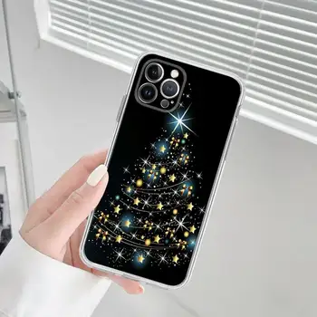  Veselo Božićno Drvce Torbica za Telefon iPhone 13 12 11 Mini Pro 14 Max Xs Xr X 7 8 Plus 6 6s Se 2022 silikonska Torbica