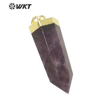  WT-P1710 Strašan zlatni top Prirodni dragulj imbus Alkohol kvarc zdrav kamen privjesak ženski nakit dizajn ogrlica privjesak