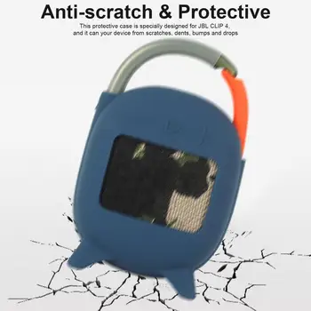  Za JBL Clip 4 Plavi zub-kompatibilan Zaštitna torbica za slušalice sa zaštitom od ogrebotina šok-dokaz Zaštitna Torbica za slušalice Silikonska ljuska