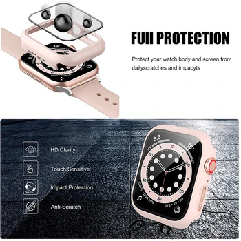  Zaštitna torbica za Apple Watch Series 8 7 6 SE 5 4 3 44 mm 40/45 mm iwatch 41/42 mm 38 mm staklo + torbica Pribor za Apple watch