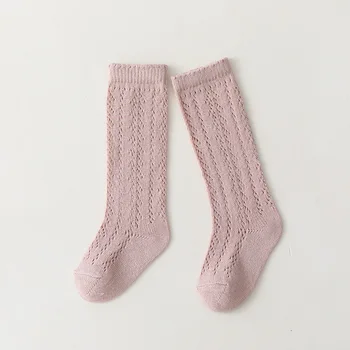  Čarape za djevojčice, Ljetni Dječji Duge Čarape Za malu djecu, Fine Mrežaste Čarape do koljena, Otvorene Meke Pamučne Čarape za Bebe 0-7 godina