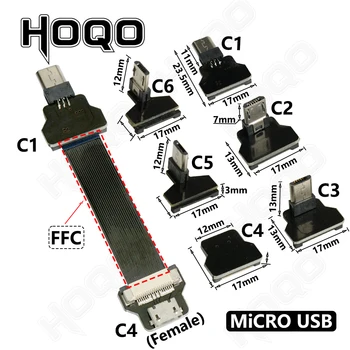 FFC Mini Micro USB Produžni kabel Type-C Tape Kabel 90 FPV Tanak Stana podatan FPC zadužen za FPV Brushless Ručni Pogon monitor