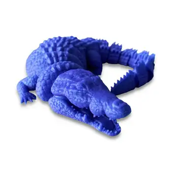  Figurica Model 3D Print Realan Oblik Krokodila Figurica Dekor Pokretna Сочлененная Figurica Dekor Darove kućni dekor