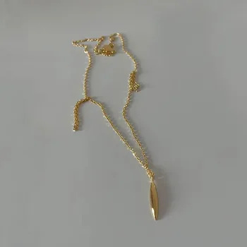  FOXANRY Minimalistički Srebrnu Boju Ogrlice za Žene Moderan Elegantan Šarm Slatki Privjesak u obliku Kapi Vode Večernje Nakit Poklon Ljubitelj