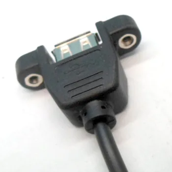  Guma produžni kabel USB 2.0 s vijčanim panel za instalaciju dužine kabela 25 cm