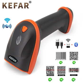  KEFAR Automatski 2D Bežični QR Bar kod Skener PDF417 2,4 G USB čitač bar-koda, Podrška Supermarketa POS Terminala u trgovini