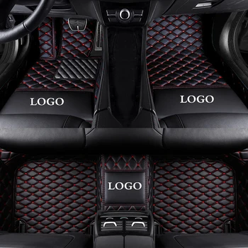  Kožne auto-tepisi s logotipom za Maserati Ghibli 2016 2017 2018 2019 Prilagođene automatski Obloge za noge auto-tepih