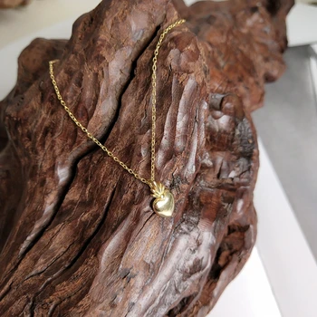  LouLeur 925 sterling srebra srce ananas privjesak lanca i ogrlice zlato kreativni dizajn šarm neckalce za za žene zlatni nakit ovjes