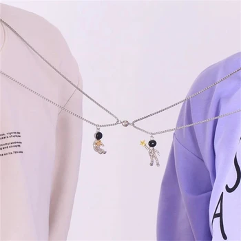  Modni ogrlica sa prostorom астронавтом, Ovjes u stilu hip-hop, Muški i ženski veste sa lancem, ogrlice colgantes cadena