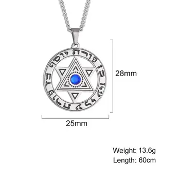  Moj Oblik Davidova Zvijezda Kristal Privjesak Lanca I Ogrlice za Za Muškarce i Za Žene Hebrejski Talisman Amulet Nadnaravno Nehrđajućeg Čelika Vintage Nakit