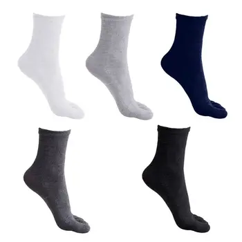  Muške Pamučne Čarape Do Gležnja S Pet Prstiju, Običan Prozračna Marke Zima Jesen Soft Svakodnevne Muške Poslovne Čarape