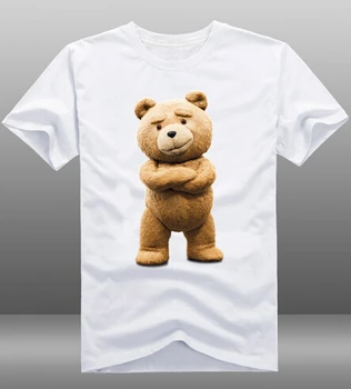  Nove muške Svakodnevne majice Slatka Movie Ted 2 od Pamuka Kratkih Rukava i Okruglog izreza, Bijele Majice, Majice, Odjeću