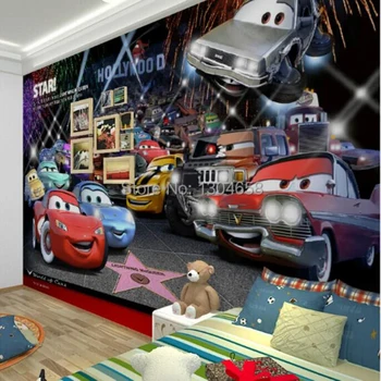  Običaj crtani automobili dječji pozadina TV instalacija zid dječaka spavaća soba dnevni boravak home dekor bar zidni papir freska