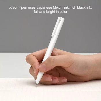  Originalna Гелевая ručka Xiaomi Mi MI Pen 9,5 mm, Bez zaštitne Kapice Metak Crna Olovka PREMEC Glatka Švicarska Punjenje MiKuni Japan OEM Crne Plave Tinte
