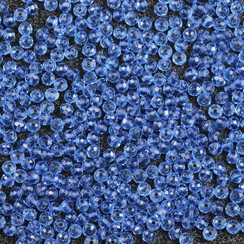  Svijetlo plava boja Rondelle Austrijski izbrušena Kristalna Stakla Zavjese od Perli 6*3 mm 50 kom. Slobodna Распорная Okrugla Perla za Izradu Nakita DIY