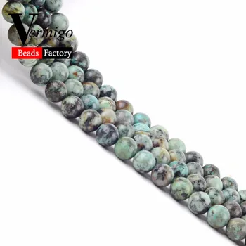  Veleprodaja Tvornice Afričke Tirkizno Perle Od Prirodnih Okruglog Kamena 4 6 8 10 mm Slobodne Perle Za Izradu Nakita Diy Narukvica 15 