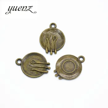  YuenZ 20 komada Antičku srebrna boja Tanjur Privjesci Privjesci Za Ogrlice Lanci I Narukvice Izradu Nakita DIY Ručni rad 20*15 mm J412