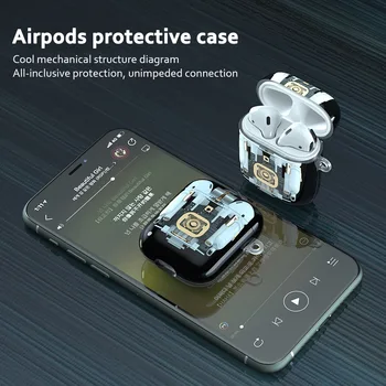  Zabavna mehanički dizajn Torbica Za Apple Airpods Pro mekana torbica Za AirPods Pro 2, Torbica Oklop Torbica za slušalice za AirPods 3 Poklopac