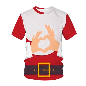  Zabavna Modna Majica s Kratkim Rukavima i po cijeloj površini Božićna Drvca, 3D t-Shirt, Casual Odjeća Za Косплея, Uobičajena prozračna muška majica